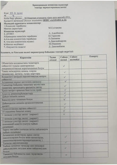 Акт бракераж 9